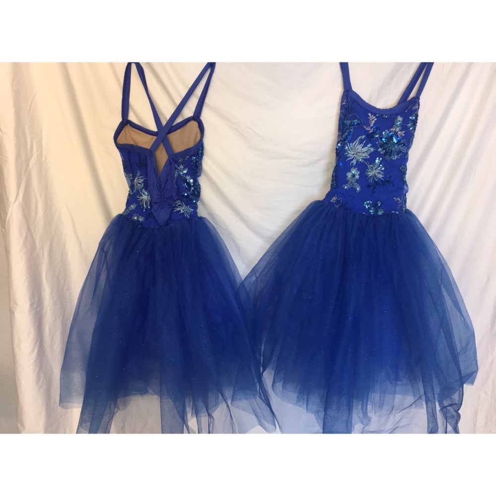 Deep blue sequin dress